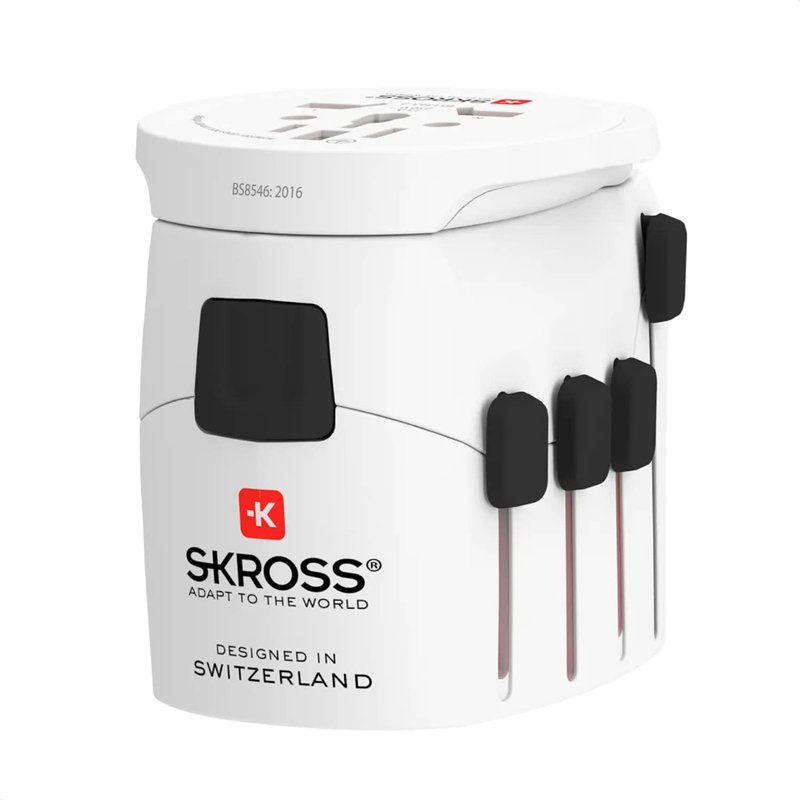 SKROSS | 1.103180 | Pro - World | Adaptateur de Voyage Universel pour Prise de Courant - Tension et Puissance 100V – 630W / 250V