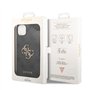 Guess CG Mobile Phone Case - Coque de téléphone pour iPhone 14 Plus en Gris 4G avec Grand Logo en métal Anti-Rayures - Coque Rig
