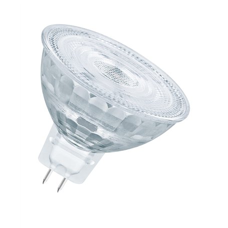 OSRAM Lampe LED dimmable Superstar avec un rendu des couleurs particulièrement élevé (CRI90), GU5.3-base, verre clair ,Blanc cha