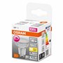 OSRAM Lampe LED dimmable Superstar avec un rendu des couleurs particulièrement élevé (CRI90), GU10-base, verre clair ,Blanc chau