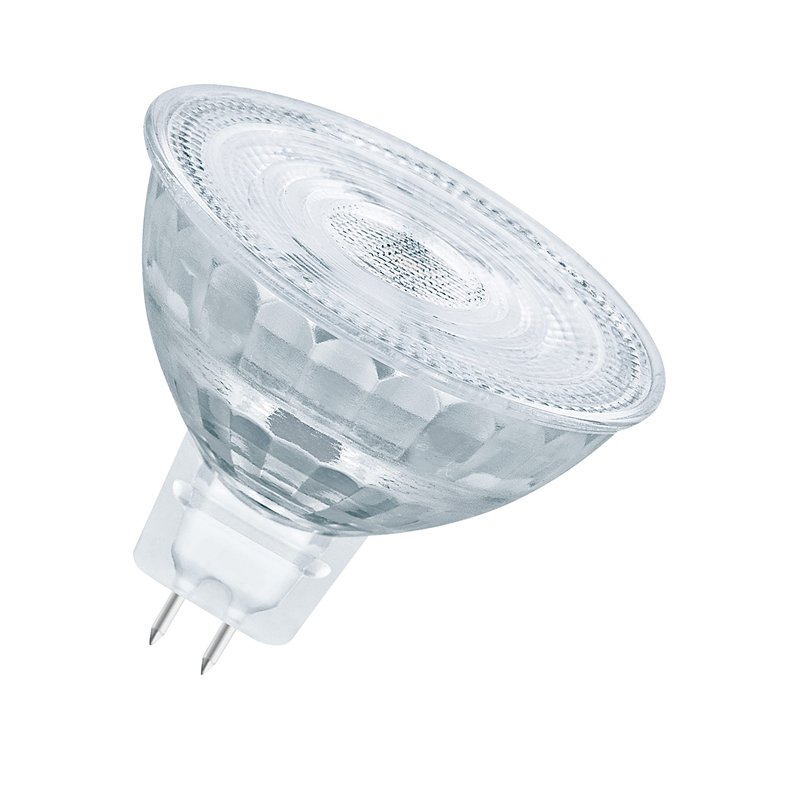 OSRAM Lampe LED dimmable Superstar avec un rendu des couleurs particulièrement élevé (CRI90), GU5.3-base, verre clair ,Blanc cha