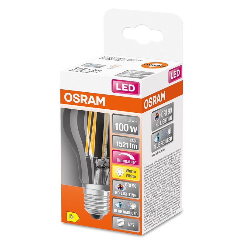Image secondaire de OSRAM Lampe LED dimmable Superstar avec un rendu des couleurs particulièrement élevé (CRI90), E27-base, Aspect filament ,Blanc c
