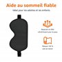 Amazon Basics Masque de sommeil incurvé en véritable soie naturelle de mûrier avec sangle réglable, noir
