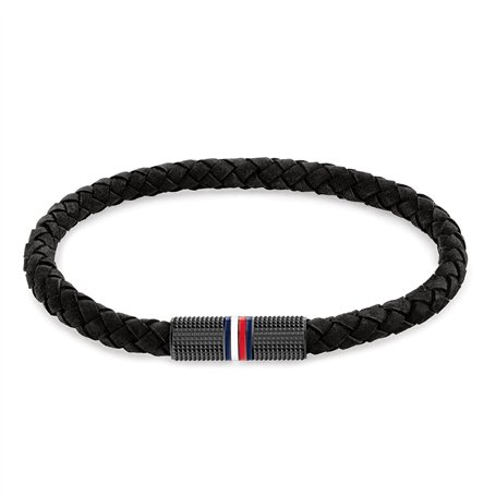Tommy Hilfiger Jewelry Bracelet en Cuir Tressé pour Homme Couleur Noire - 2790459