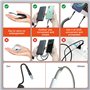 Cable iPhone Spiralé USB A à Câble Lightning, Certifié Apple Carplay et MFi, Cordon de Chargeur iPhone Court Rétractable avec Tr