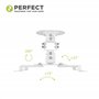 Perfect Support pour projecteurs, inclinable de -15°/ +15°, pivotant à 360°, Rotatif à 360°, Distance au Plafond 15 cm, Charge m