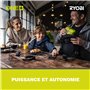 RYOBI - Mini-outil multifonction 4V - 5 000-25 000 tr/min - changement d'accessoires sans outil - Câble USB C - Livré avec 15 ac
