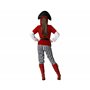 ATOSA déguisement pirate pantalon rayé noir et rouge blanc adulte M