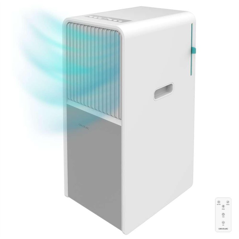 Cecotec Climatiseur Portable ForceClima 9150 Style. 9000 BTU, Surface de 16 m², Écran LED, 4 Modes et 2 Vitesses, Minuterie, Rou