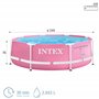 Intex 2,44 m x 76 cm Pink Metal Frame Pool, Dimensions de la Configuration : 2,44 m x 76 cm (28290NP)