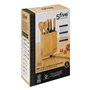Bloc 5 couteaux & 5 ustensiles manche bambou - 5 five simply smart