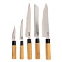 Bloc 5 couteaux & 5 ustensiles manche bambou - 5 five simply smart