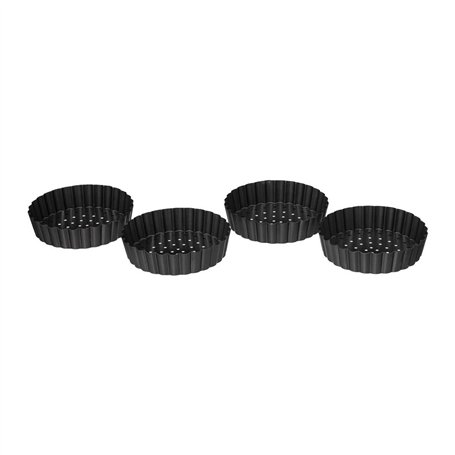 5five - 4 moules perforés à tartelettes 10cm