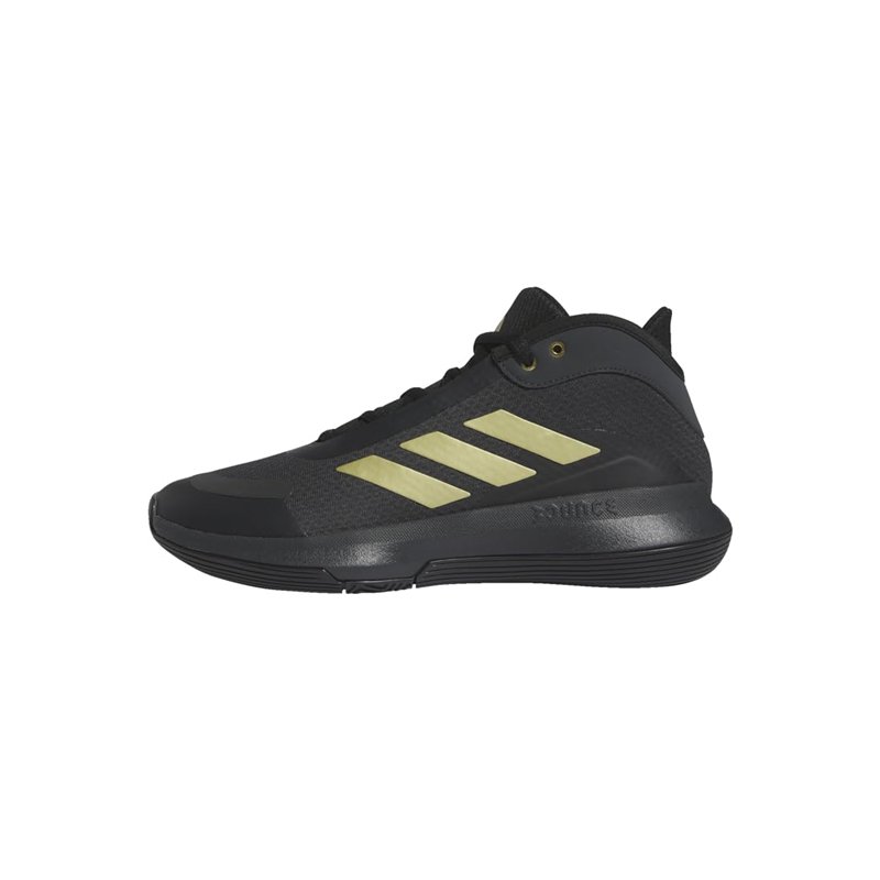 adidas Mixte Bounce Legends Shoes-Low, Carbon/Gold Met./Core Black, 42 2/3 EU