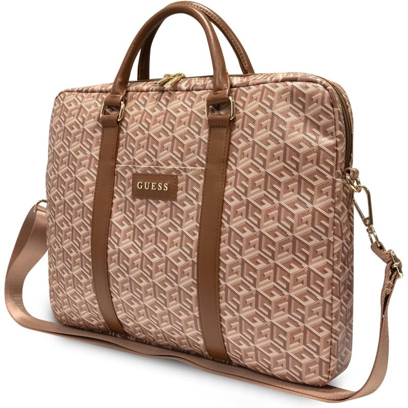 Image secondaire de Forward Guess Étui pour ordinateur portable G-Cube 16 pouces PU Motif et poignées Café, Café