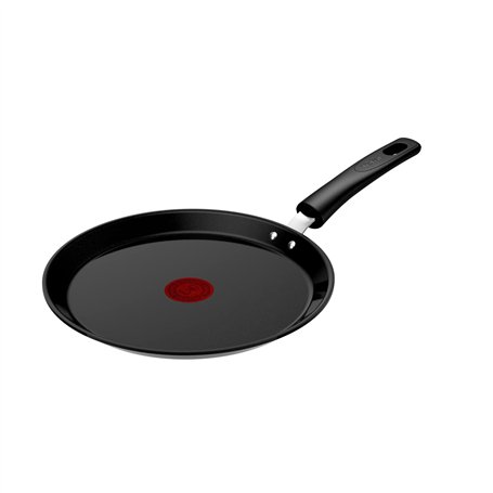 Tefal Renew On Poêle à crêpes 25 cm, Induction, Revêtement céramique antiadhésif, Surface résistante, Eco-Design, Indicateur de 