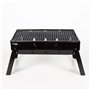 Barbecue portable rectangulaire pliable noir 50x30x23 cm Aktive