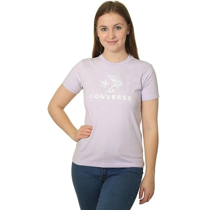 Converse T- Shirt à Manches Courtes pour Femme, Estándar