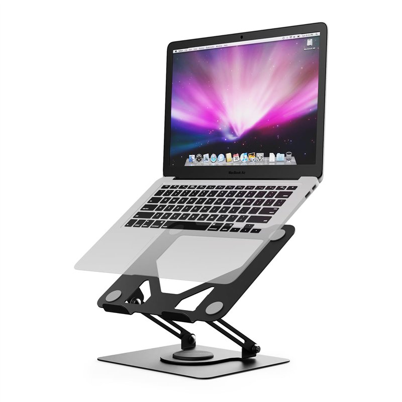 GRIFEMA GB1050 Support Ordinateur Portable, Support PC Portable Rotatif à 360°, Réglable en Hauteur, Compatible avec MacBook Air