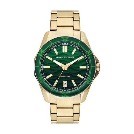 Armani Exchange Montre pour homme mouvement quartz/3 aiguilles date boîtier 44mm avec bracelet acier AX1951