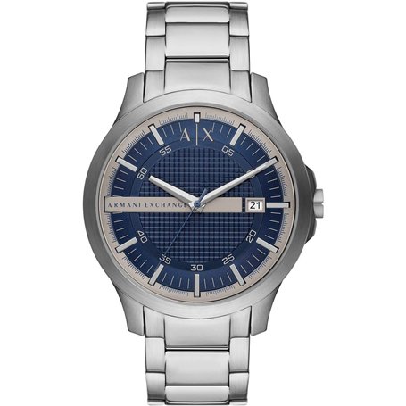 Armani Exchange Montre pour homme, mouvement quartz/3 aiguilles date, boîtier de 46mm avec bracelet en acier inoxydable AX2451