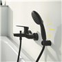 GROHE Vitalio Universal, Support de Douche Mural, Non Ajustable, Vis et Chevilles inclus, Noir Mat, 279582430