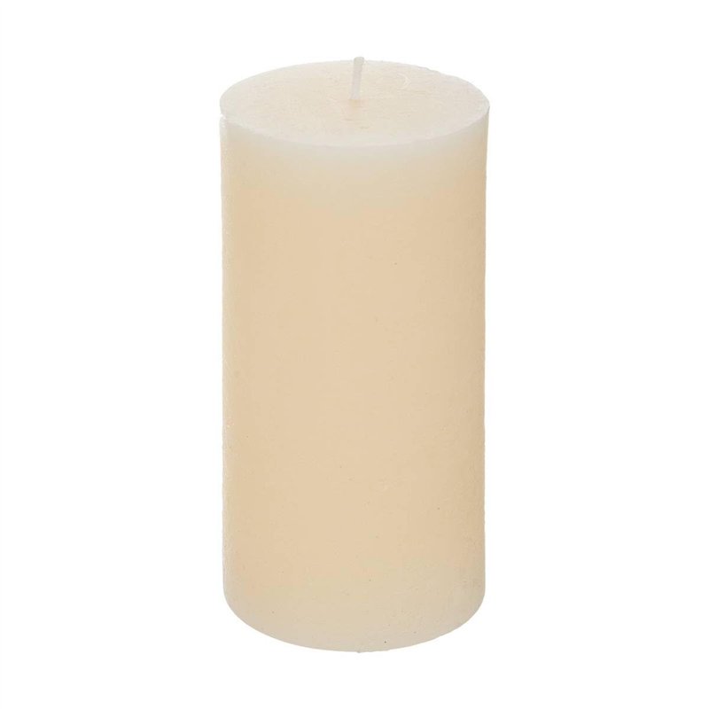 Atmosphera - Bougie ronde Olia D6,8cm blanc ivoire