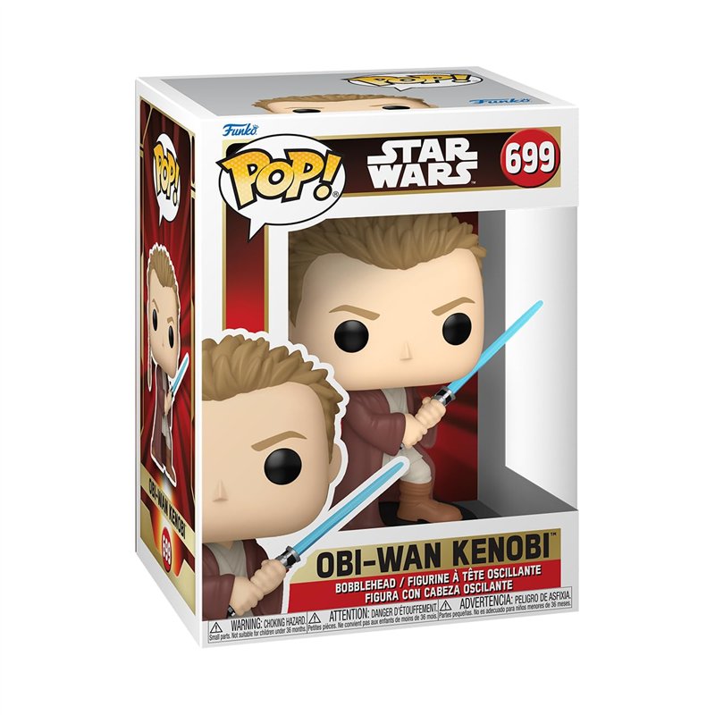 Funko Pop! Star Wars: Star Wars Episode 1 The Phantom Menace Anniversary - Obi-Wan Kenobi - (Young) - Figurine en Vinyle à Colle