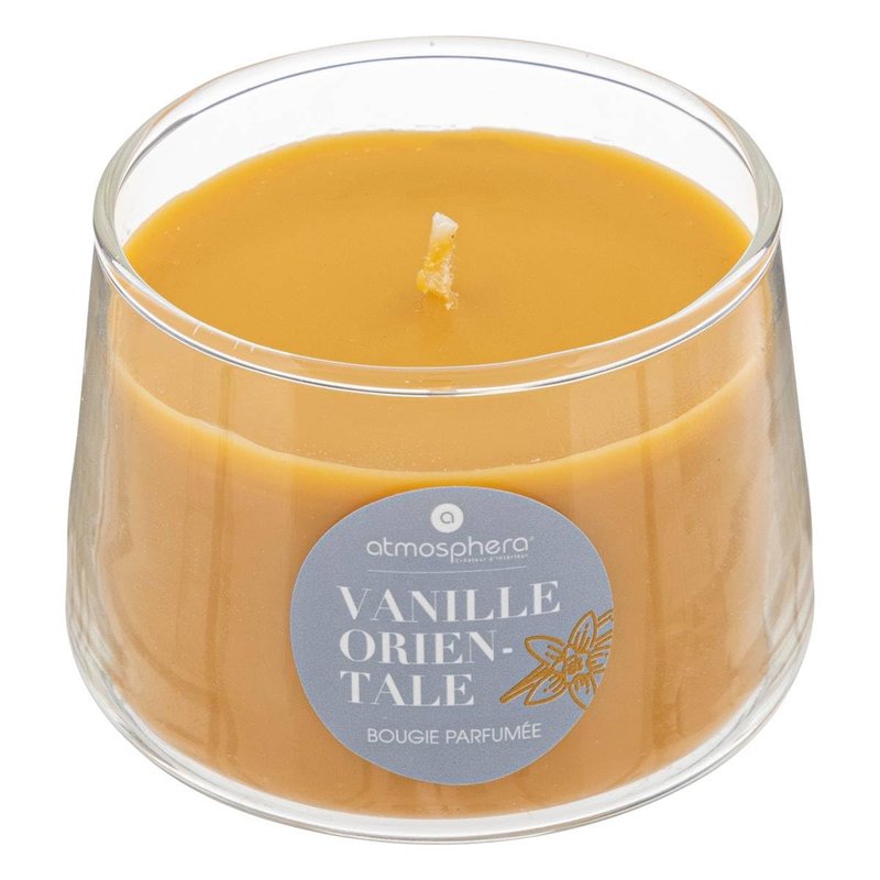 Atmosphera - Bougie parfumée Izor en verre D7,5cm