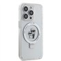 CG Mobile Karl Lagerfeld Magsafe Ringstand Coque avec têtes Karl & Choupette pour iPhone 15