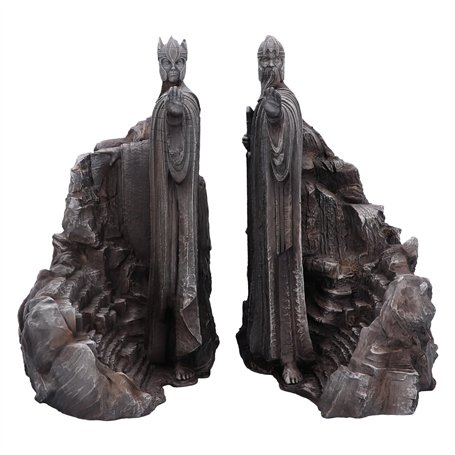 Nemesis Now Serre-Livres Le Seigneur des Anneaux Porte d'Argonath 19 cm, Résine, Gris, sous Licence Officielle Le Seigneur des A