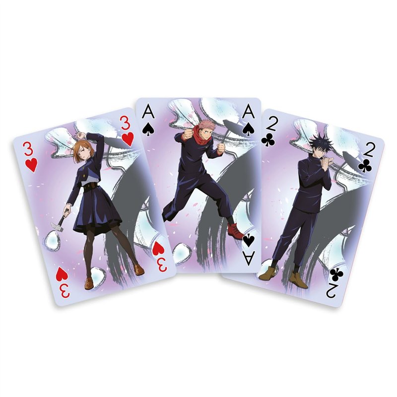 Crunchyroll - Jujutsu Kaisen - 52 Cartes à Jouer - Jeu de Cartes de Poker - Original et sous Licence