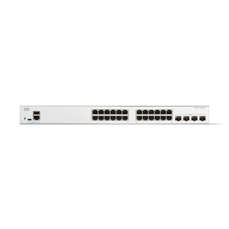 Image secondaire de Cisco Commutateur administrable Cisco Catalyst 1300-24T-4X, 24 Ports GE, Ports SFP 4x10GE, Garantie limitée à Vie (C1300-24T-4X)