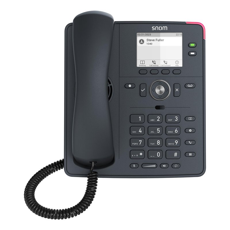 Image secondaire de Snom D150 Téléphone VoIP SIP avec Fil Gris Ardoise - Écran LCD 2,8 Pouces, Switch Ethernet Gigabit, PoE Classe 1, 2 Comptes S