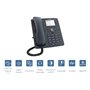 Snom D150 TéLéPhone VoIP SIP avec Fil Gris Ardoise - ÉCran LCD 2,8 Pouces, Switch Ethernet Gigabit, PoE Classe 1, 2 Comptes S