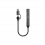 Mobility Lab – Hub 2 en 1 en USB ou USB-C – 3 Ports USB-C et 1 Port USB – Design très Fin – Transfert de données Ultra Rapide –