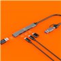Mobility Lab – Hub 2 en 1 en USB ou USB-C – 3 Ports USB-C et 1 Port USB – Design très Fin – Transfert de données Ultra Rapide –