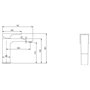 Mitigeur pour lavabo Villeroy & Boch Architectura Square sans bonde, robinet de lavabo économe en eau, hauteur de bec 113 mm, re
