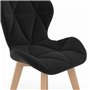 IDMarket - Lot de 4 chaises ROBINE en Tissu Mix Color Bleu, Gris, Beige et Noir