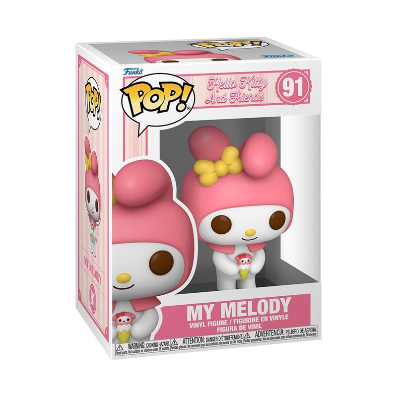 Funko Pop! Sanrio: HK - My Melody - Hello Kitty - Figurine en Vinyle à Collectionner - Idée de Cadeau - Produits Officiels - Jou