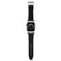 KARL LAGERFELD KLAWMSAKLHPK Bracelet de montre pour Apple Watch 38/40/41 mm Noir Monogramme Saffiano, Simili cuir
