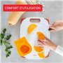 Tefal Planche à découper plastique, Antidérapante, Compatible lave-vaisselle, Robuste, Poignée, Rainure à jus, Fresh Kitchen K20