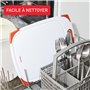 Tefal Planche à découper plastique, Antidérapante, Compatible lave-vaisselle, Robuste, Poignée, Rainure à jus, Fresh Kitchen K20