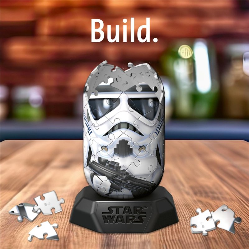Image secondaire de Ravensburger - Puzzle 3D Hylkies - Édition Star Wars - Figurine n°6 Stormtrooper - Adultes et Enfants - 54 pièces numérotées à A