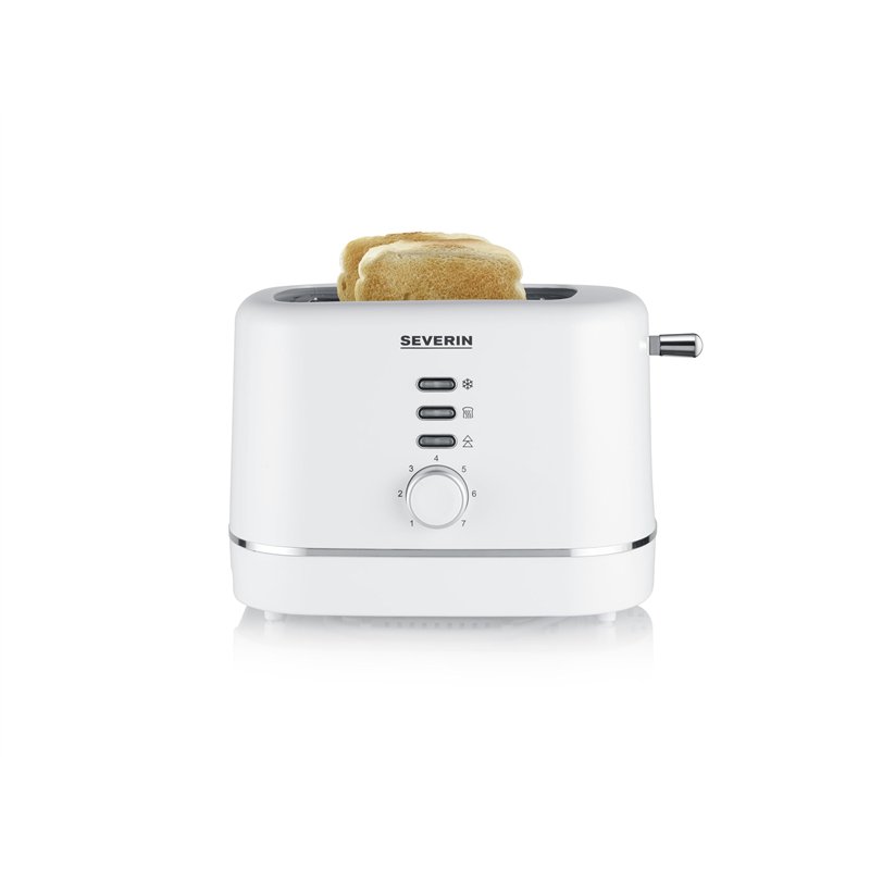 SEVERIN Grille-pain automatique 850 W, Toaster compact 2 fentes jusqu'à 2 tranches, Grille-pain électrique avec réglage du degré