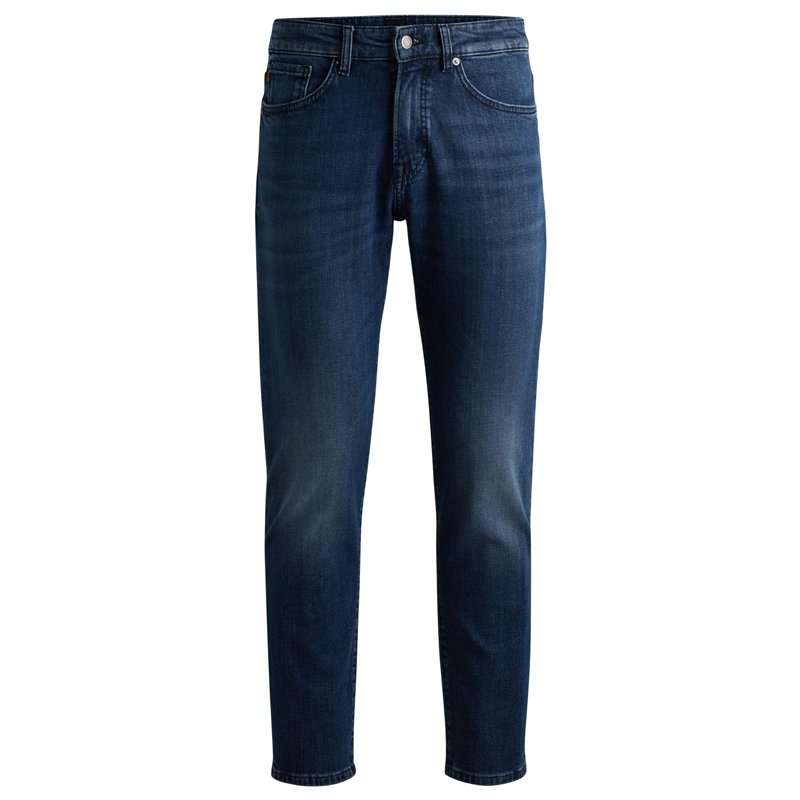 BOSS Hommes RE.Maine BO Maine Jean Regular Bleu en Denim Stretch Confortable