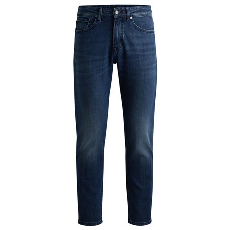 BOSS Hommes RE.Maine BO Maine Jean Regular Bleu en Denim Stretch Confortable