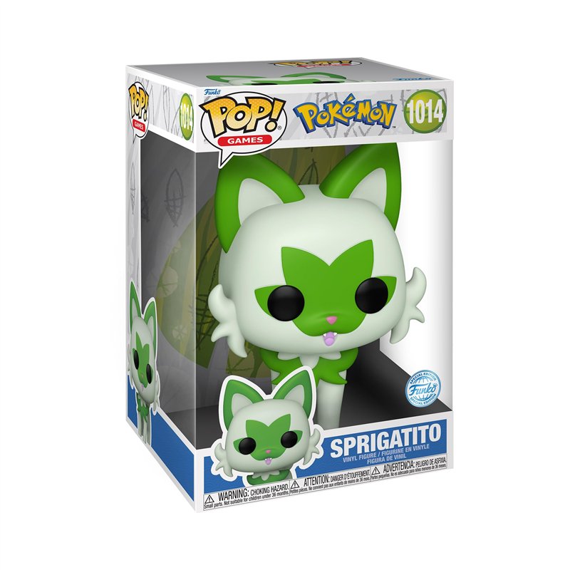 Funko Pop! Jumbo: Pokemon - Sprigatito - Poussacha - Figurine en Vinyle à Collectionner - Idée de Cadeau - Produits Officiels - 