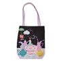 Loungefly Tote Bags Disney Alice au pays des merveilles Sac fourre-tout en toile Noir/gris anthracite, noir/charbon, Taille uniq