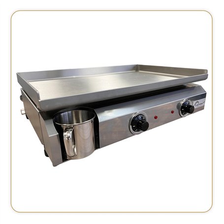 LITTLE BALANCE 8679 Amplitude 60-40, Plancha électrique semi professionnelle, 2 zones de cuisson indépendantes, 3000 W, Fabricat